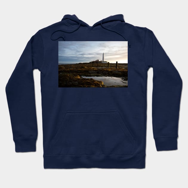 St Mary's Island in October sunshine Hoodie by Violaman